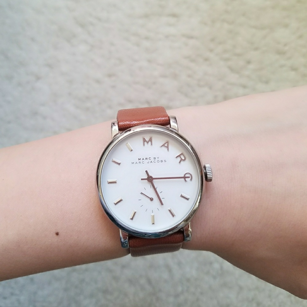 New Marc Jacobs Leather Baker Watch